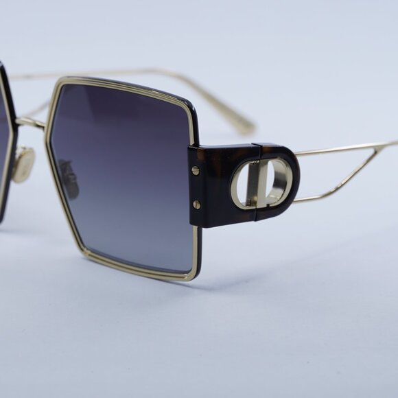 Dior 30MONTAIGNE S4U B4A1 Sunglasses Gold Square Frame, Smoke Lenses main image 7